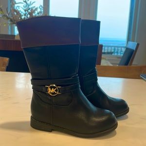 Michael Kors toddler little girls brown and black boots